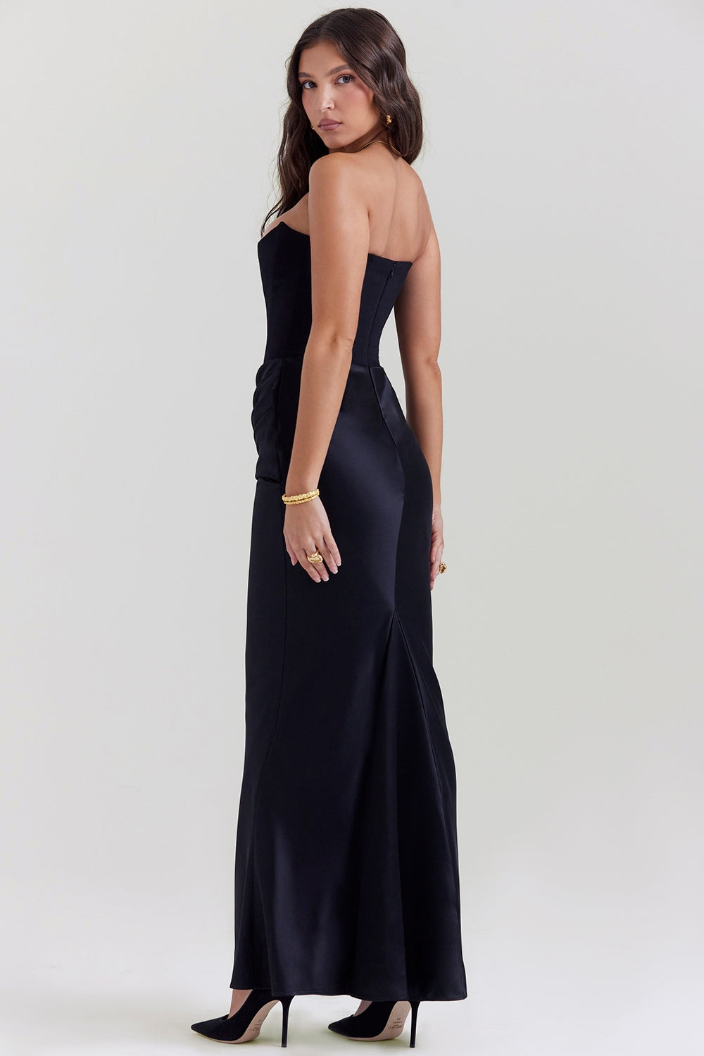 Women’s Timeless Strapless Occasion Maxi Style Wedding Guest Dresses