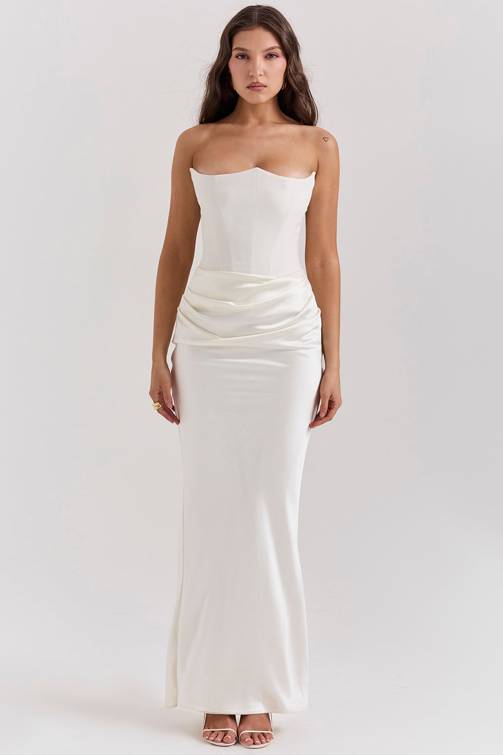 Women’s Timeless Strapless Occasion Maxi Style Wedding Guest Dresses