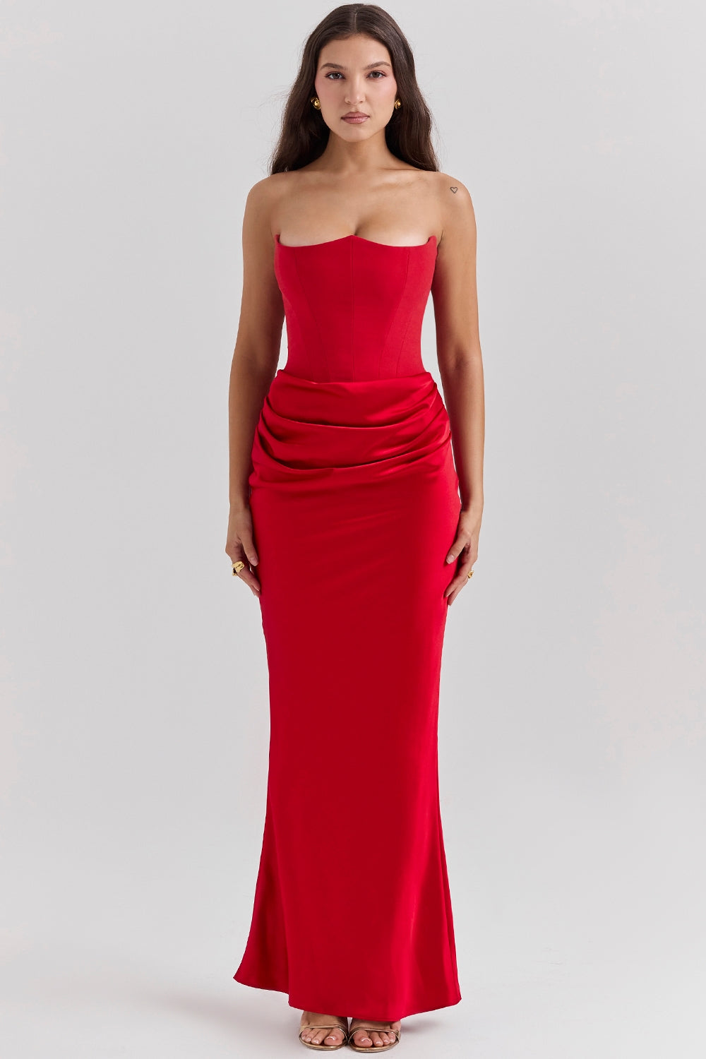 Women’s Timeless Strapless Occasion Maxi Style Wedding Guest Dresses