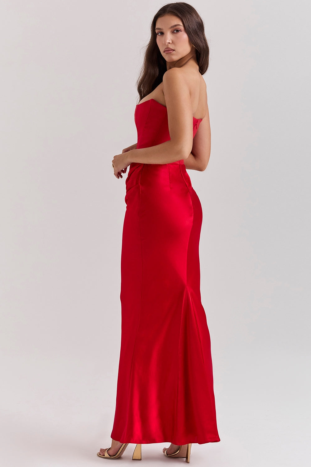 Women’s Timeless Strapless Occasion Maxi Style Wedding Guest Dresses