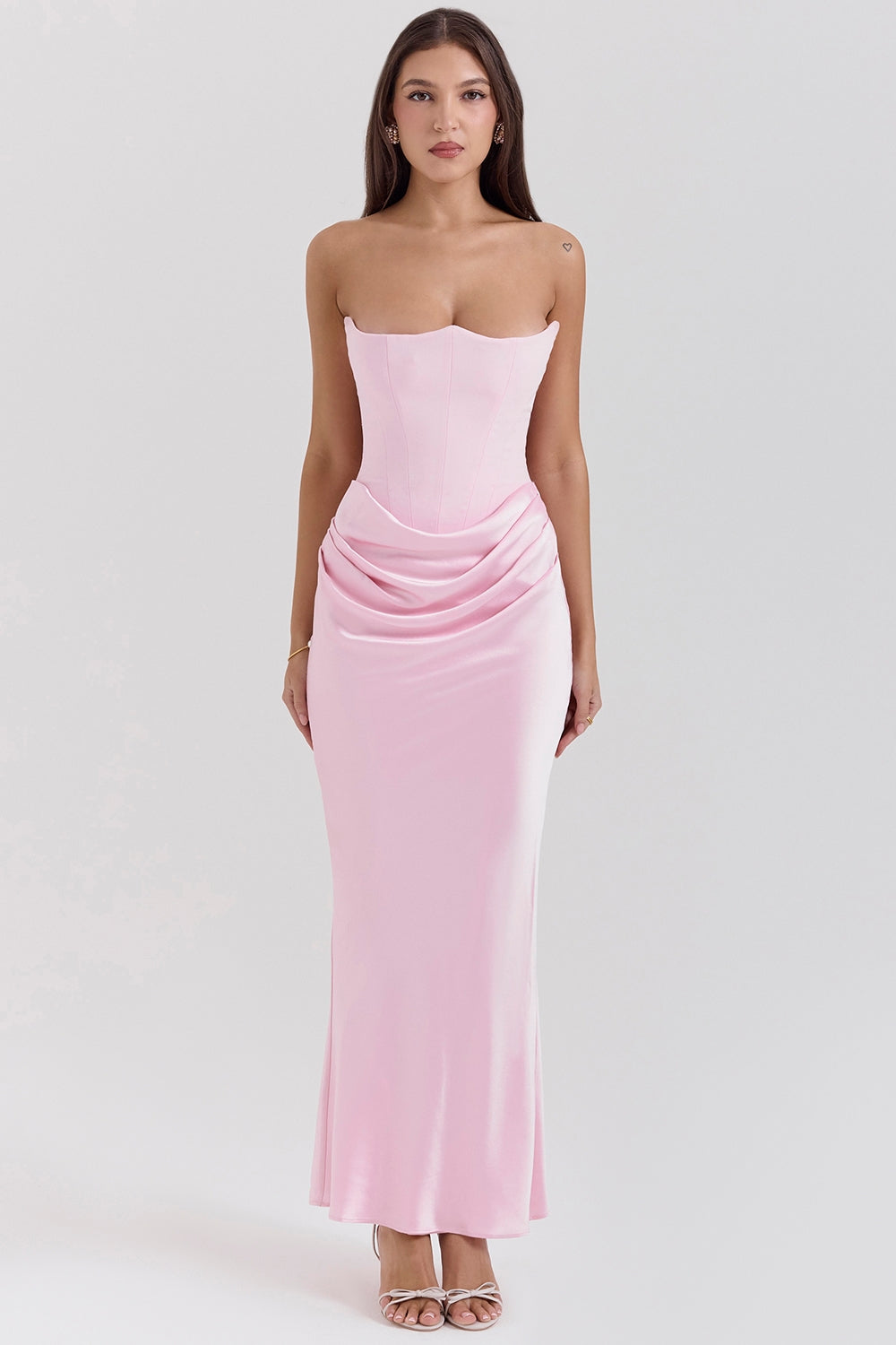 Women’s Timeless Strapless Occasion Maxi Style Wedding Guest Dresses