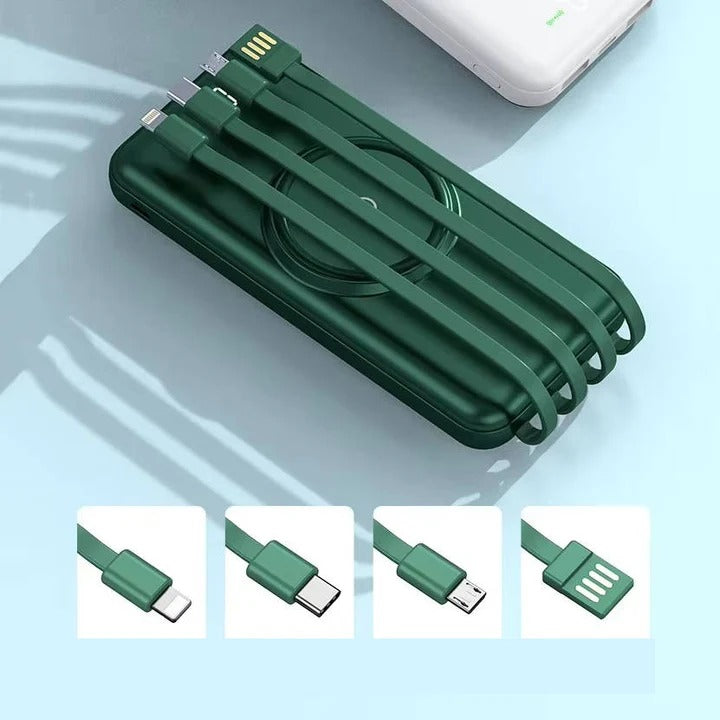 20000mAh Power Bank, Portable Phone Charger, Built In Cables, Wireless Charging - Image 5