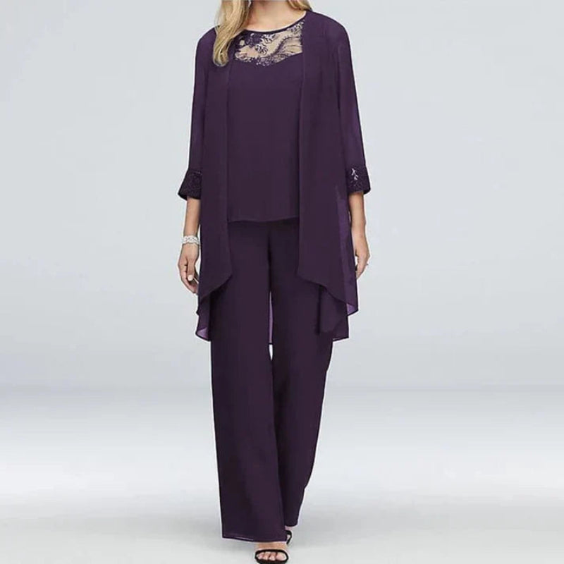 Women's Elegant Formal Three-Piece Set for All Season
