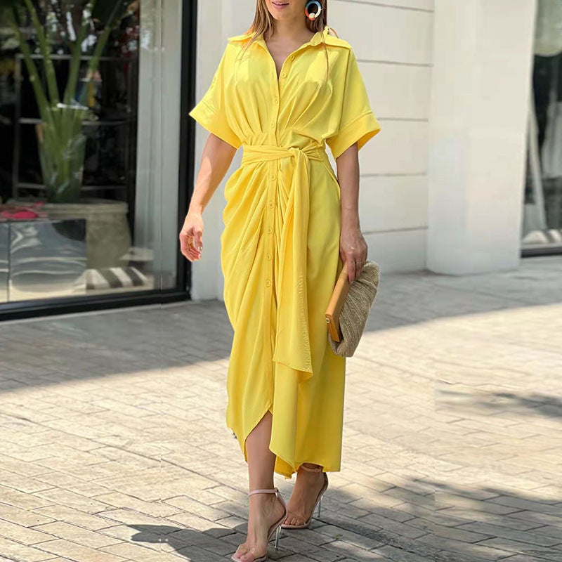 Women's Stylish Drape Summer Dress for Comfort - Ideal Choice for Any Occasion