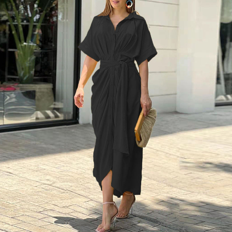 Women's Stylish Drape Summer Dress for Comfort - Ideal Choice for Any Occasion