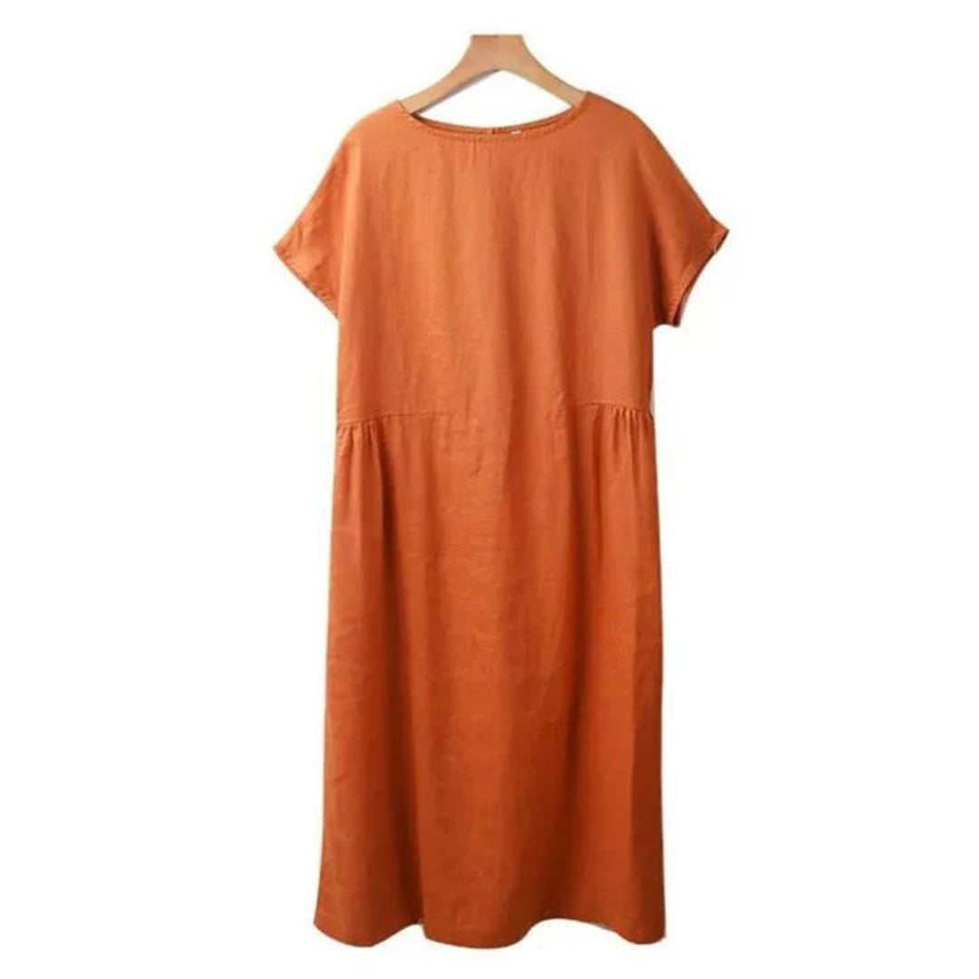 Women's Versatile Flattering Fashion Summer Dress with Short-Sleeve