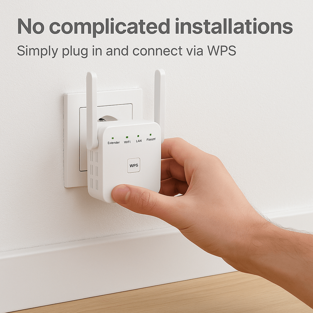 Universal Home WiFi Booster with Wide Coverage