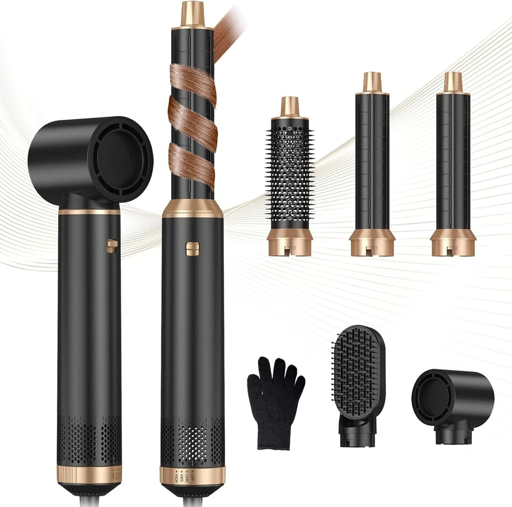 5 in 1 Blow Dryer Brush Volumizer Negative Ion Hot Air Styler Auto Curling