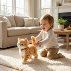 Plush Robotic Cat Toy Walking Meowing