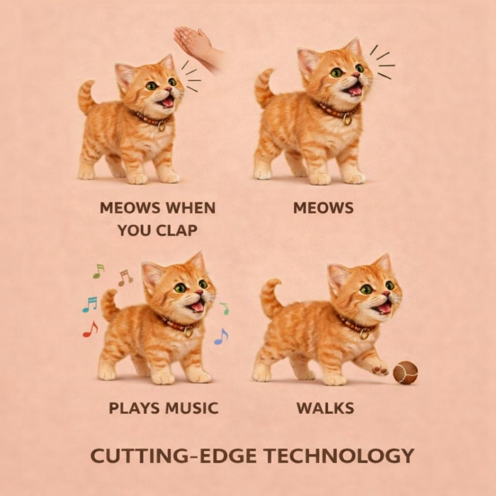 Plush Robotic Cat Toy Walking Meowing - Image 6