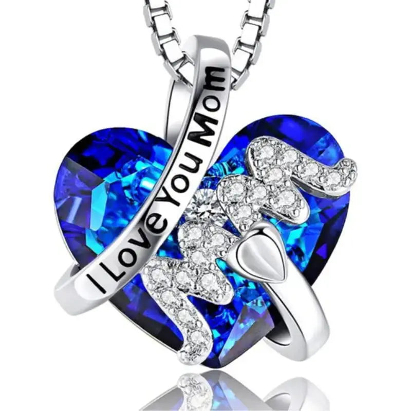 Skorter | "Mom" Crystal Heart Pendant - Image 4