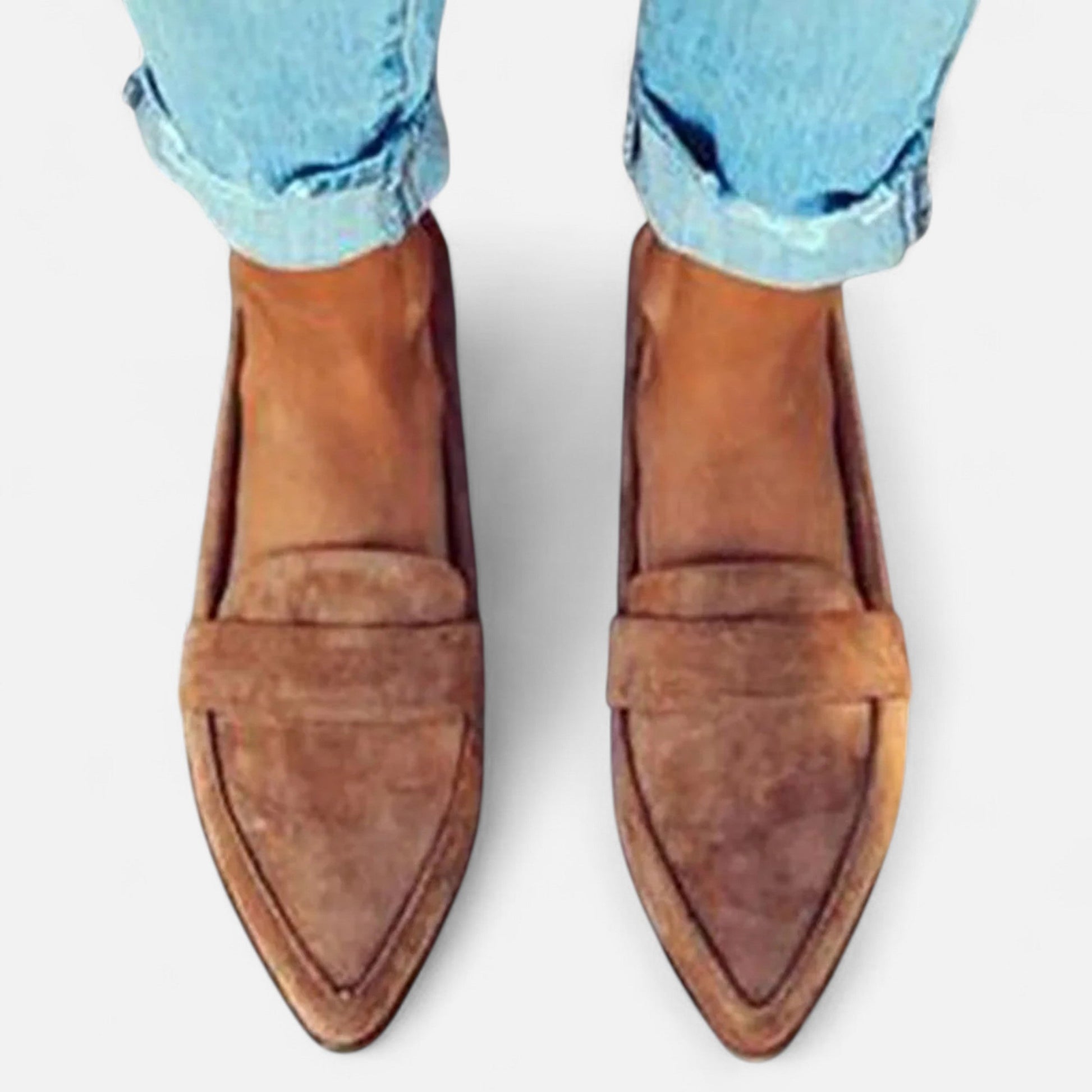 Women’s Retro Supportive Fit Loafers with  Pointed-Toe Design