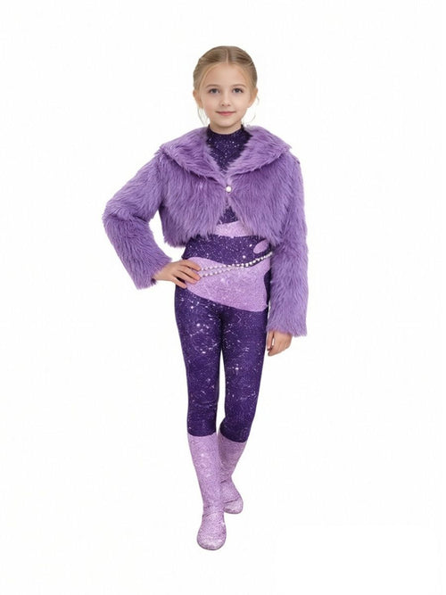 2 Piece Faux Fur Jacket Jumpsuit Set - Image 2