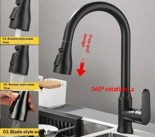 High Arc Kitchen Faucet Pull Down Sprayer - Image 12