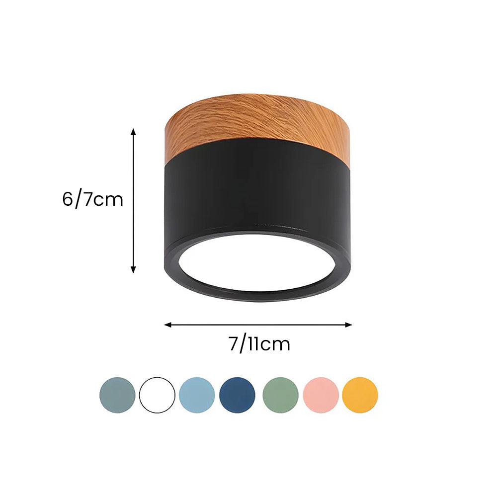 Compact functional round LED ceiling lamp - Ideal for hallways, entryways, and spaces