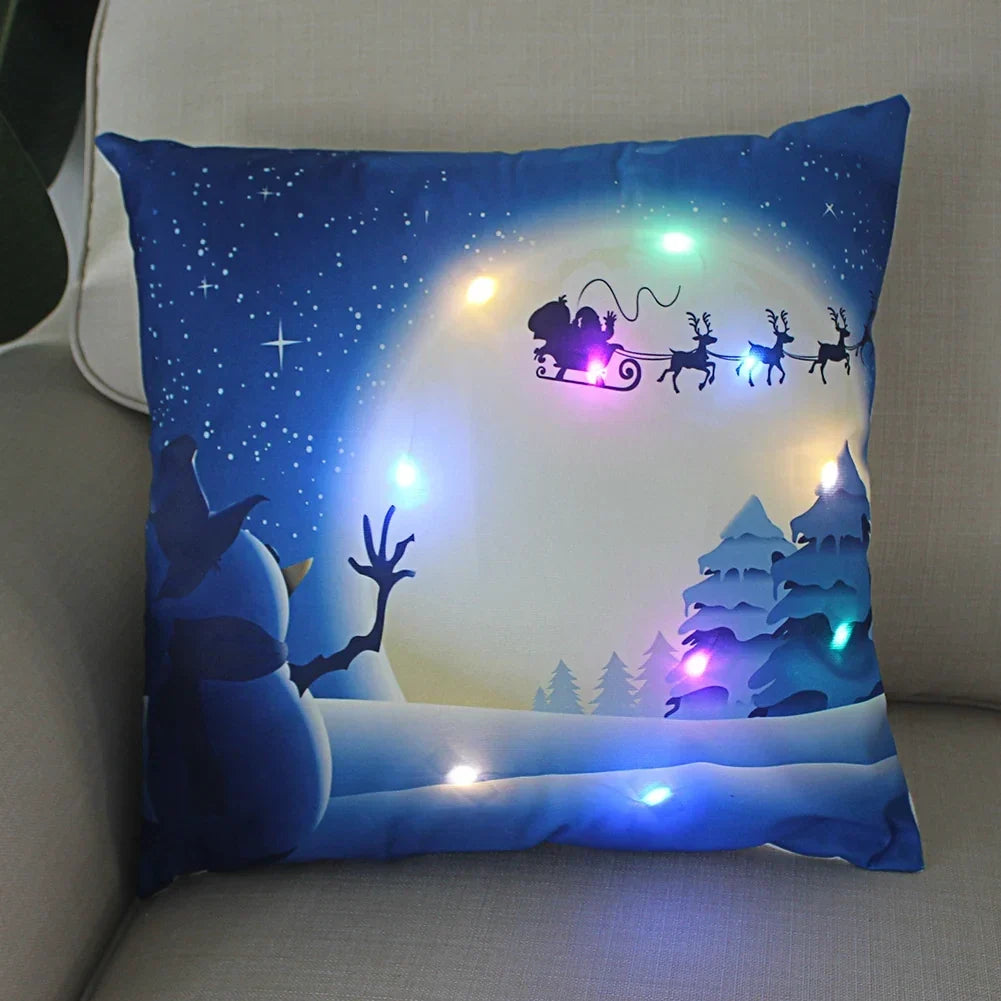 Christmas Throw Pillow Cover LED Lights - Image 11