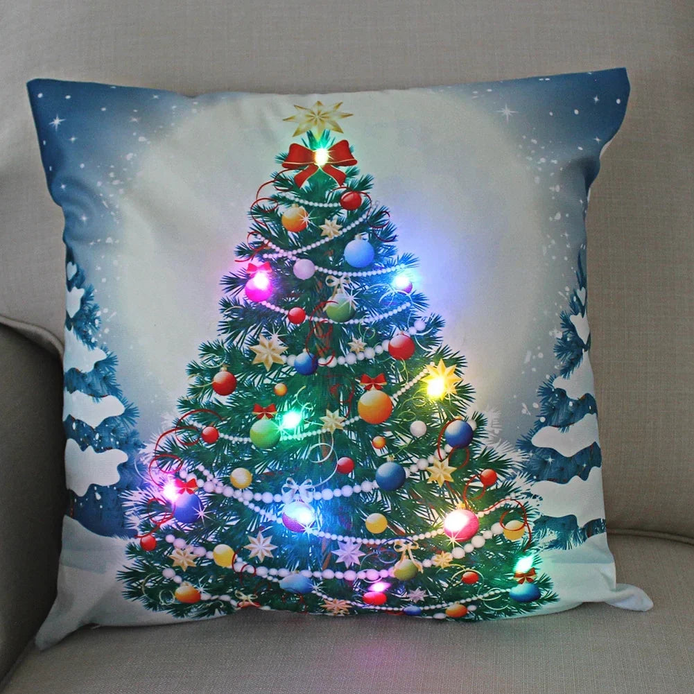 Christmas Throw Pillow Cover LED Lights - Image 12