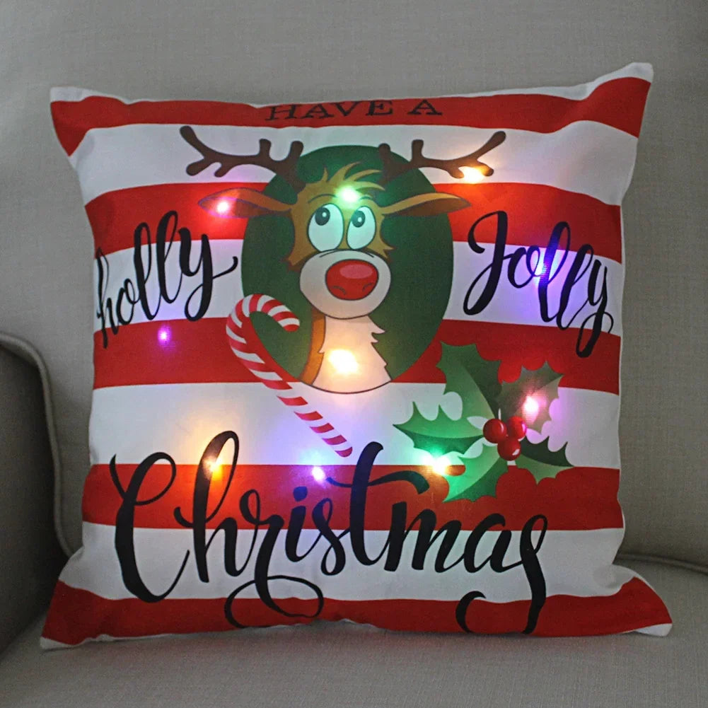 Christmas Throw Pillow Cover LED Lights - Image 13