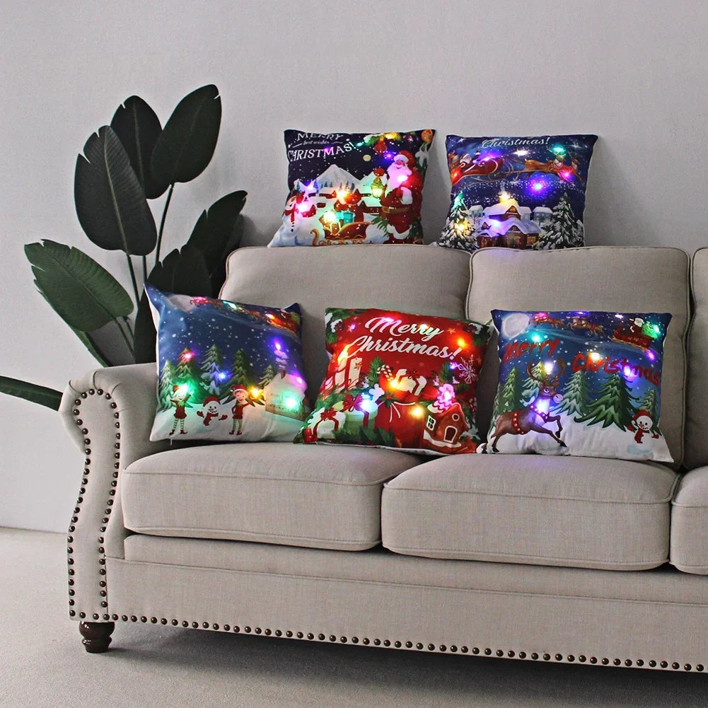 Christmas Throw Pillow Cover LED Lights - Image 15