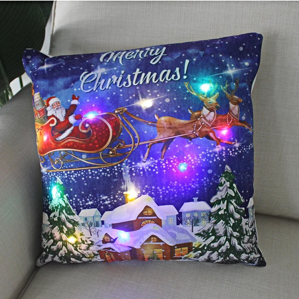 Christmas Throw Pillow Cover LED Lights - Image 4