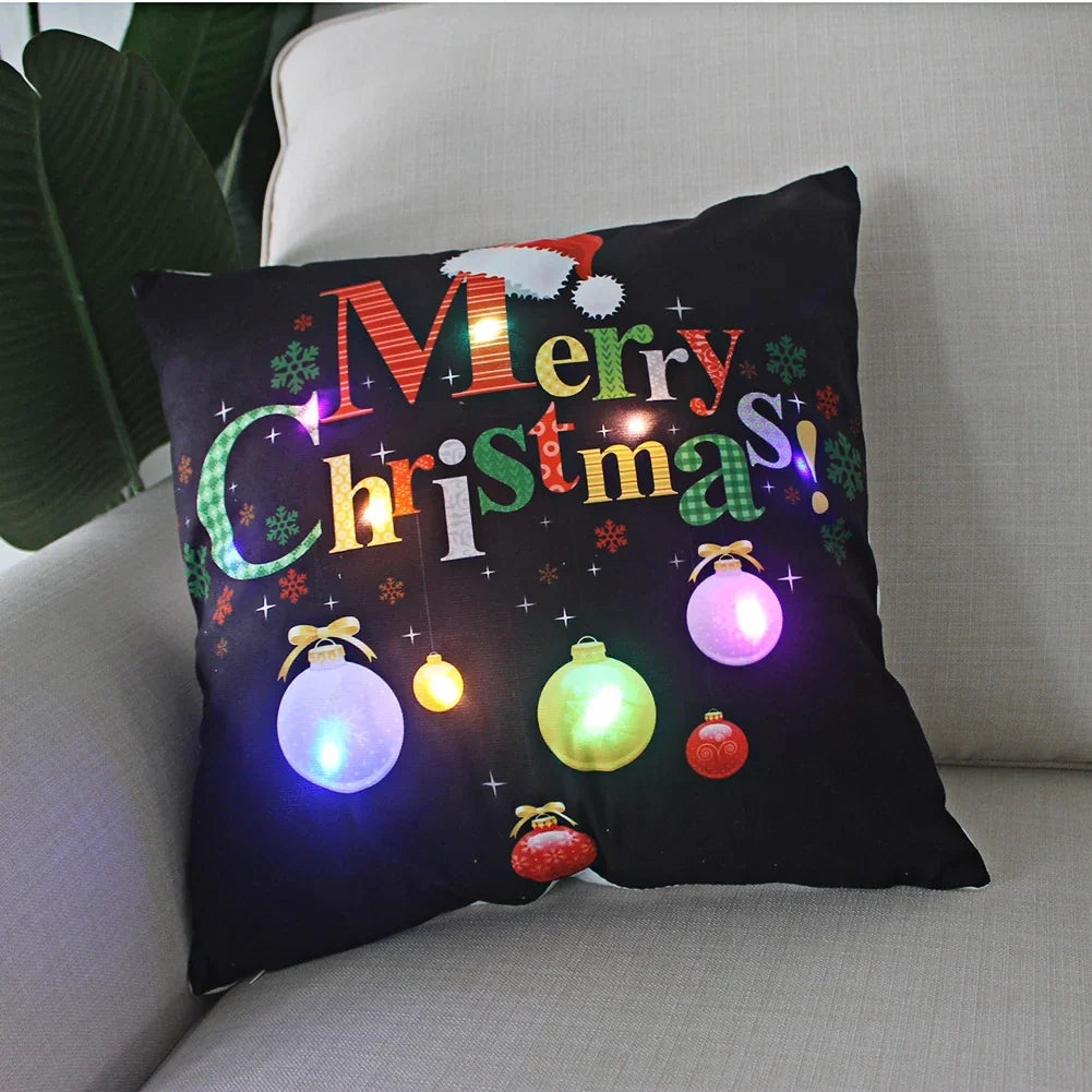Christmas Throw Pillow Cover LED Lights - Image 5