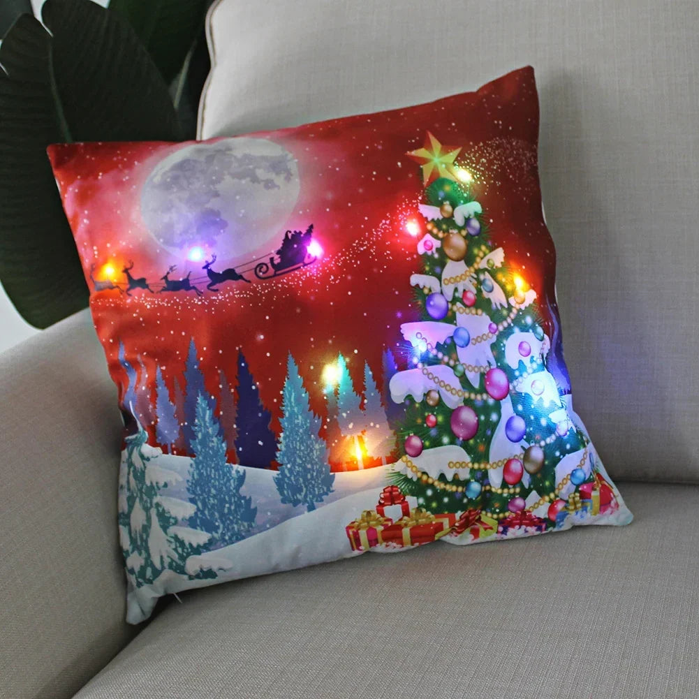 Christmas Throw Pillow Cover LED Lights - Image 6
