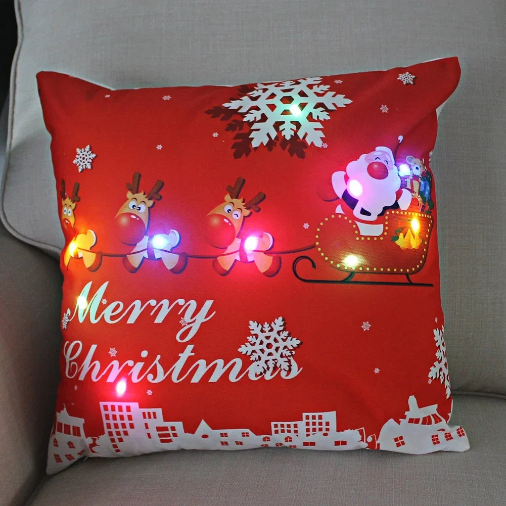 Christmas Throw Pillow Cover LED Lights - Image 8