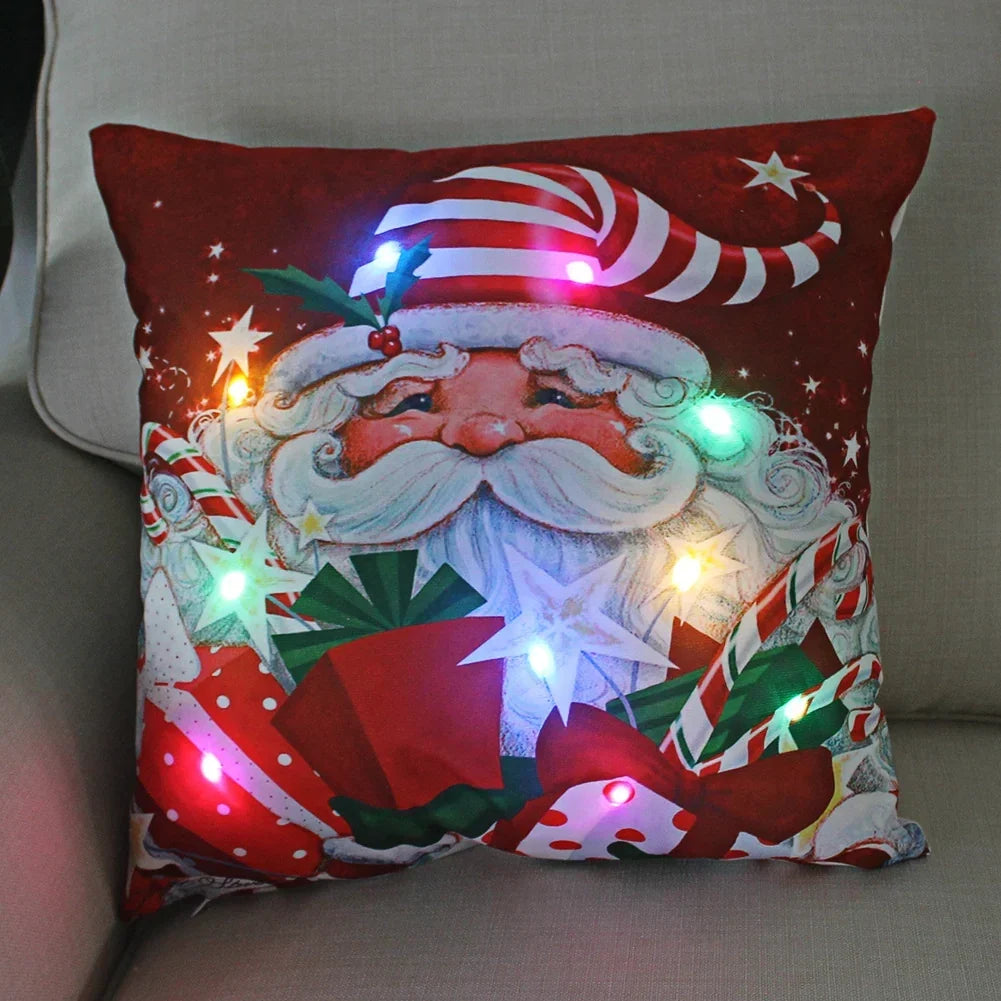 Christmas Throw Pillow Cover LED Lights - Image 9