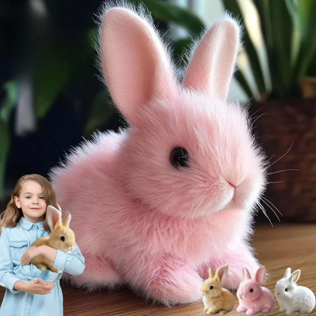 Adorable Interactive Plush Rabbit with Moving Ears and Hopping Action