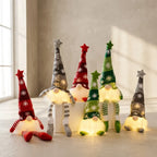 Plush Christmas Gnome Warm LED Glow