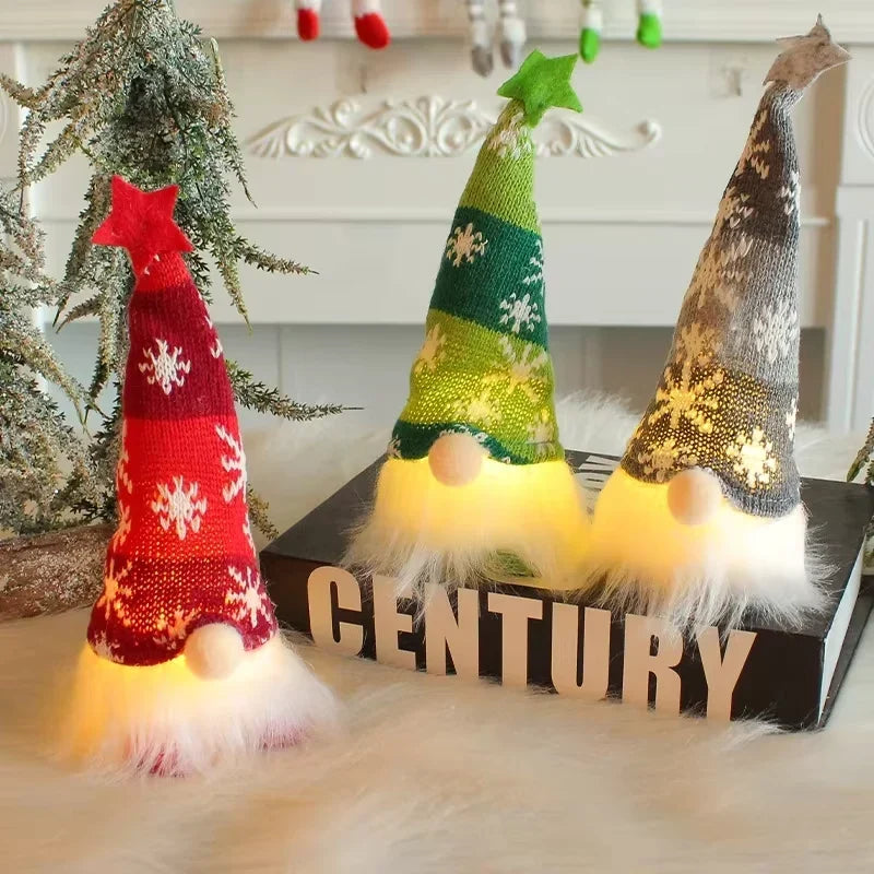 Plush Christmas Gnome Warm LED Glow - Image 3