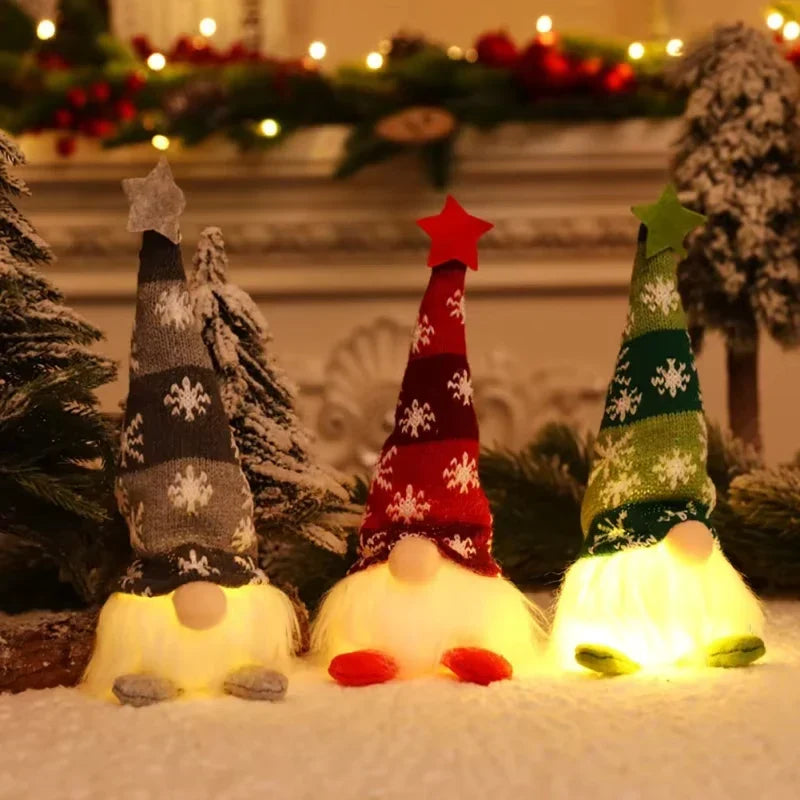 Plush Christmas Gnome Warm LED Glow - Image 4