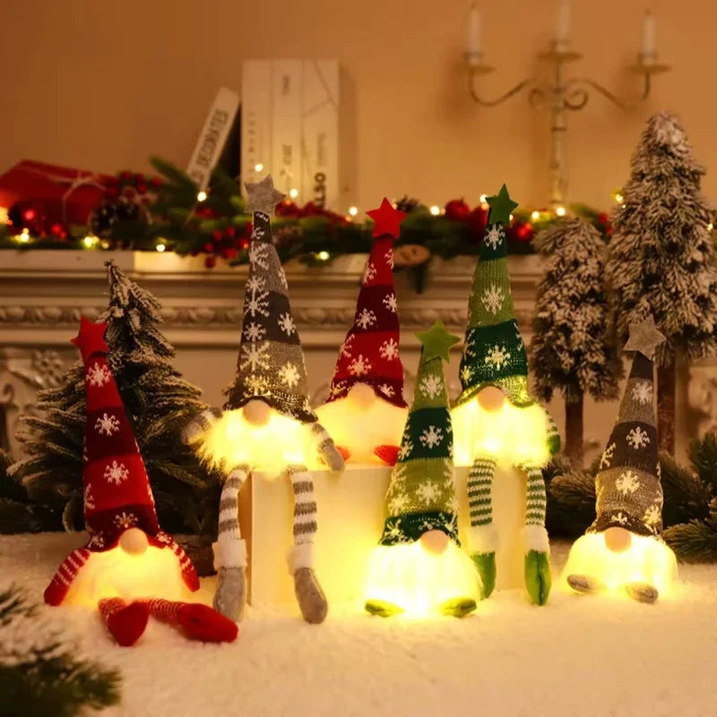 Plush Christmas Gnome Warm LED Glow - Image 5