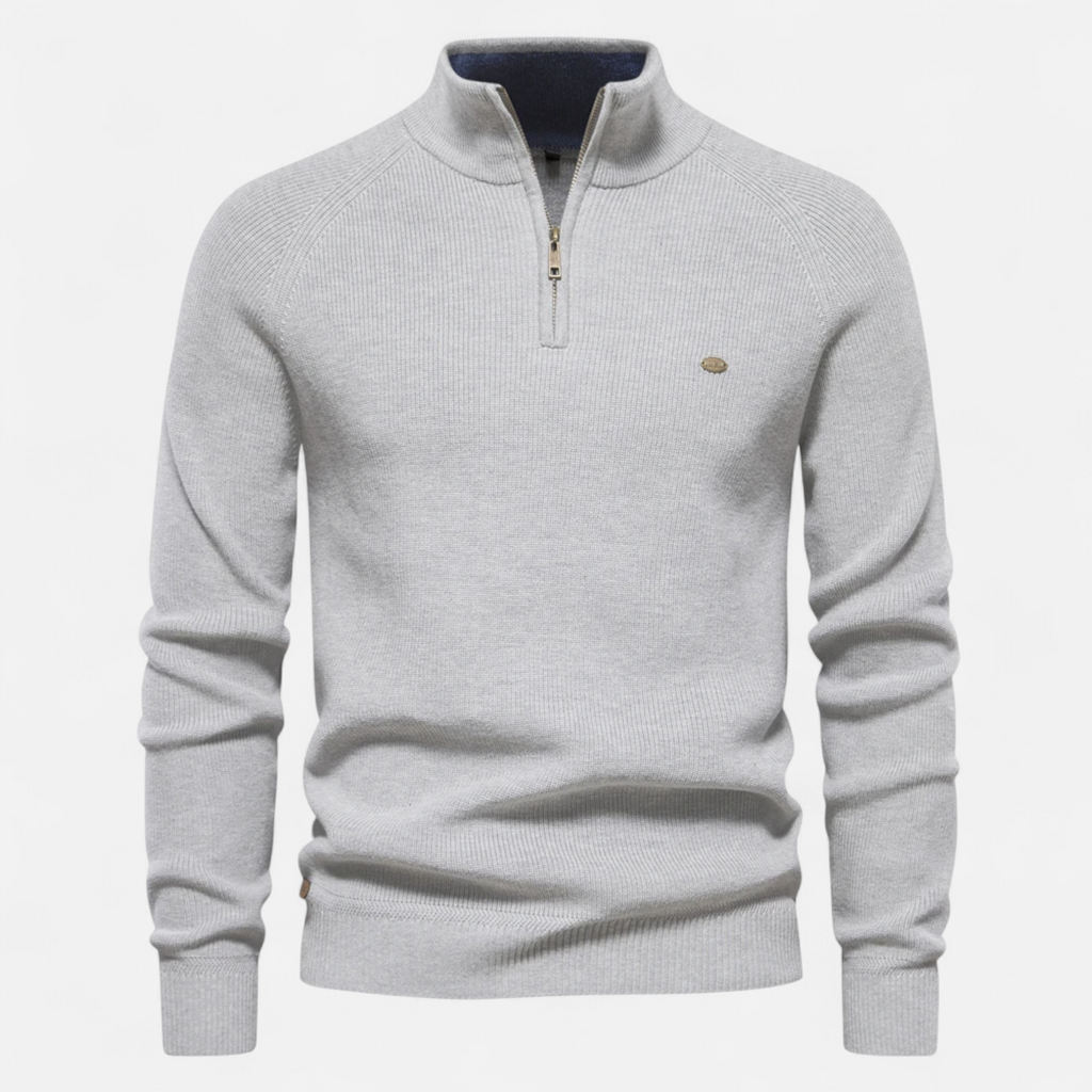 Men’s Timeless Warm Half-Zipper Knitted Sweater