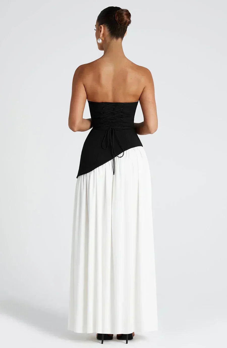 Women's Refined Tailored Asymmetric Slit Cocktail Party Wedding Guest Dresses
