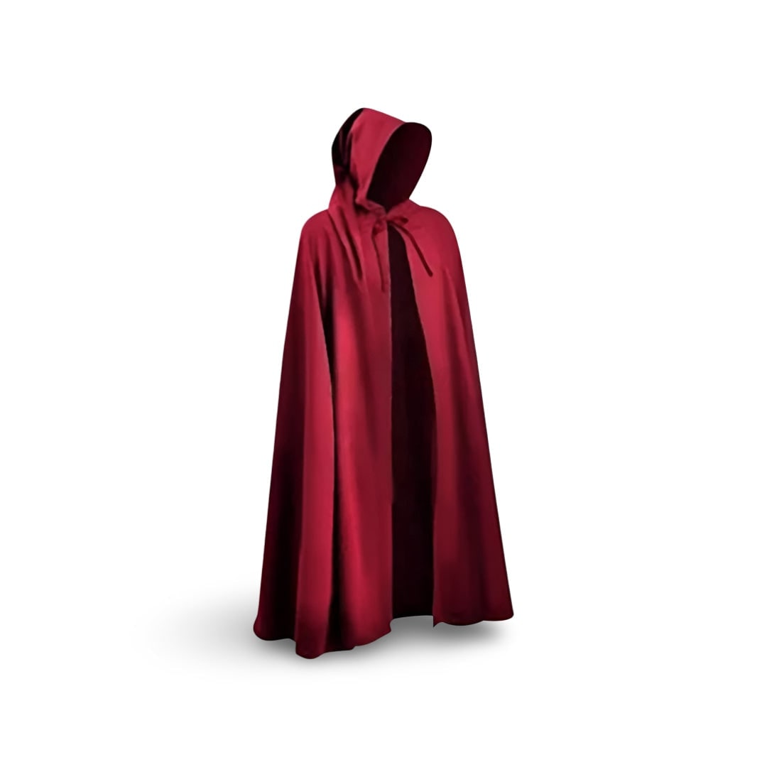 Medieval Knight Costume Templar Cross Tunic Hooded Cloak - Image 12