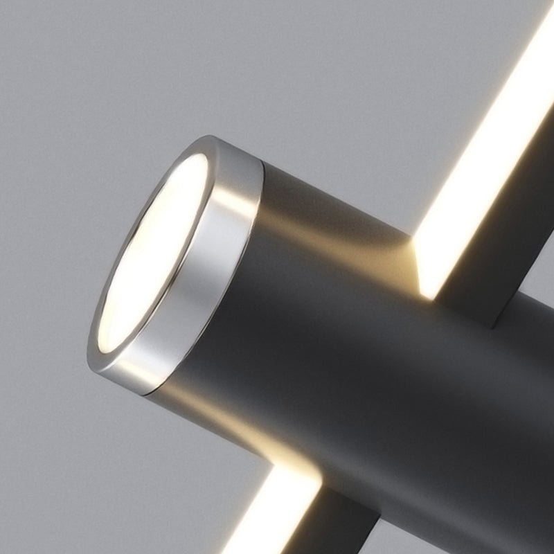Sleek LED Linear Ceiling Pendant Light with Adjustable Suspension and Warm White