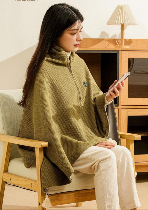 Heated Comfort Shawl USB-Powered Warming Wrap for Everyday Use - Image 3