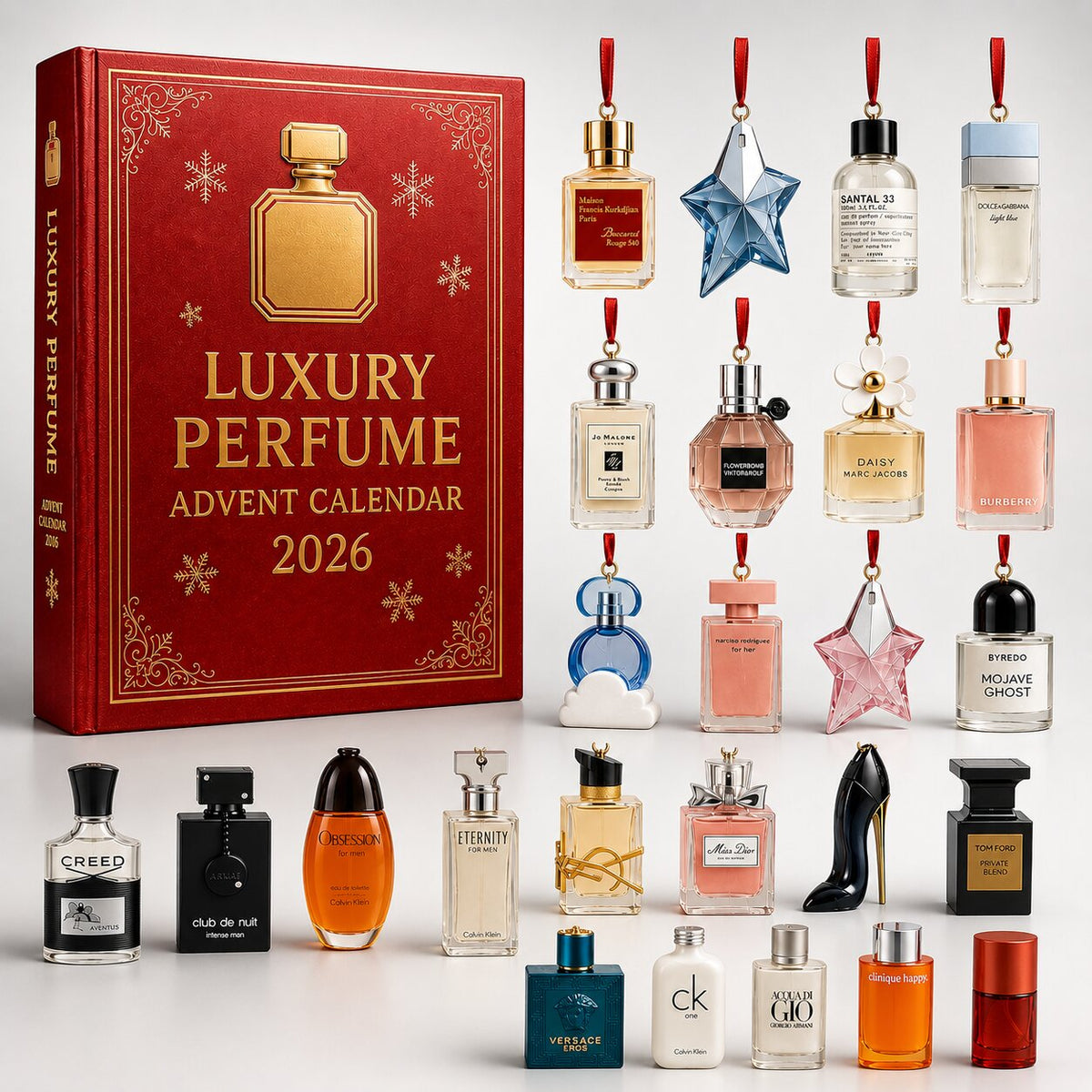 24 Piece Acrylic Perfume Bottle Ornament Advent Calendar - Image 6