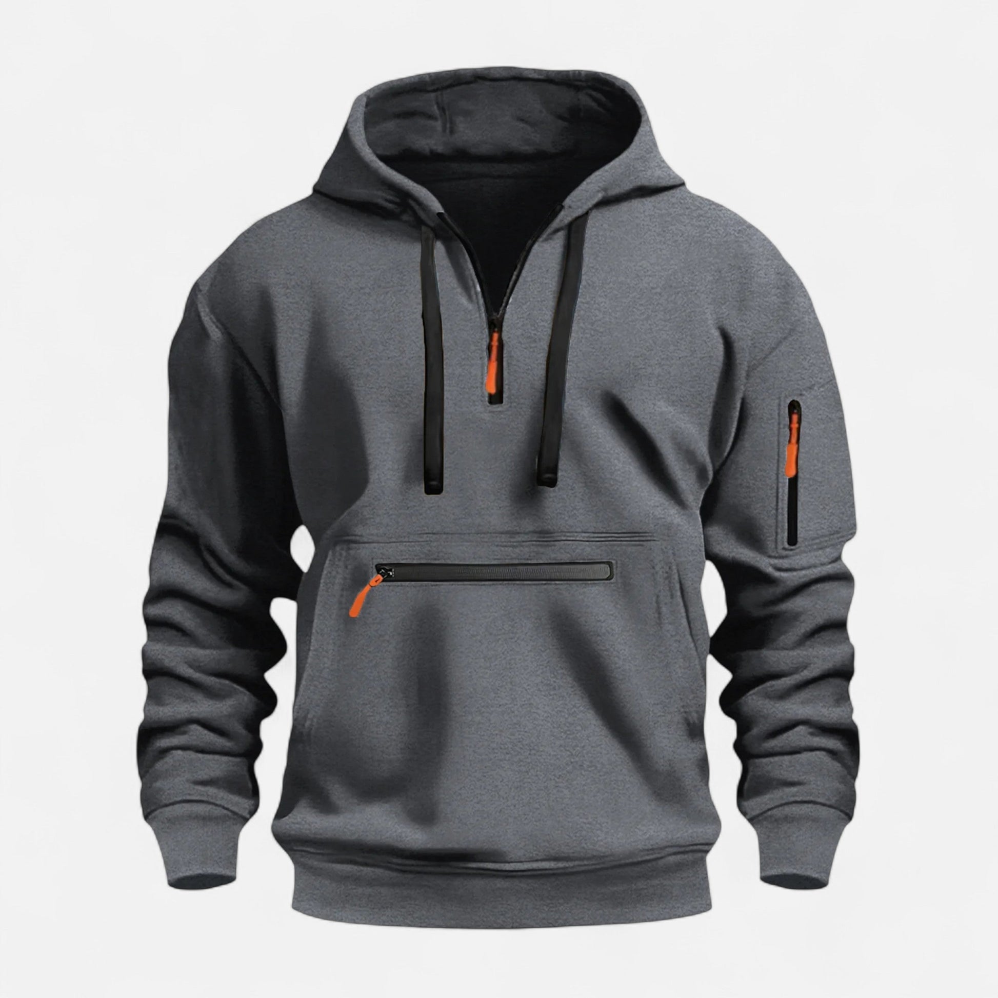 Men’s Winter Half-Zip Insulated Athletic Hoodie