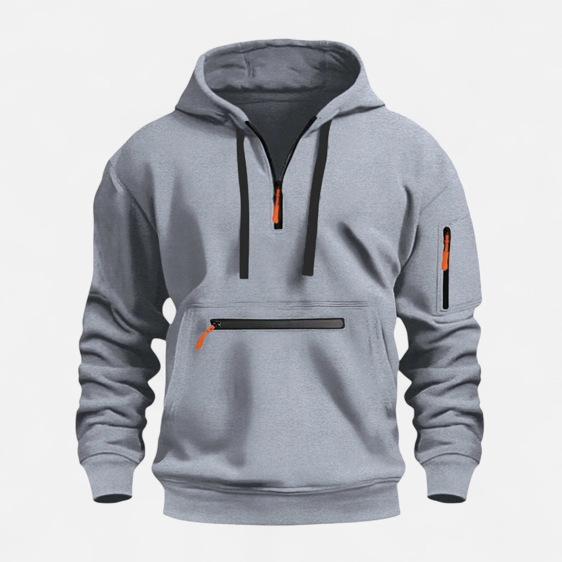 Men’s Winter Half-Zip Insulated Athletic Hoodie