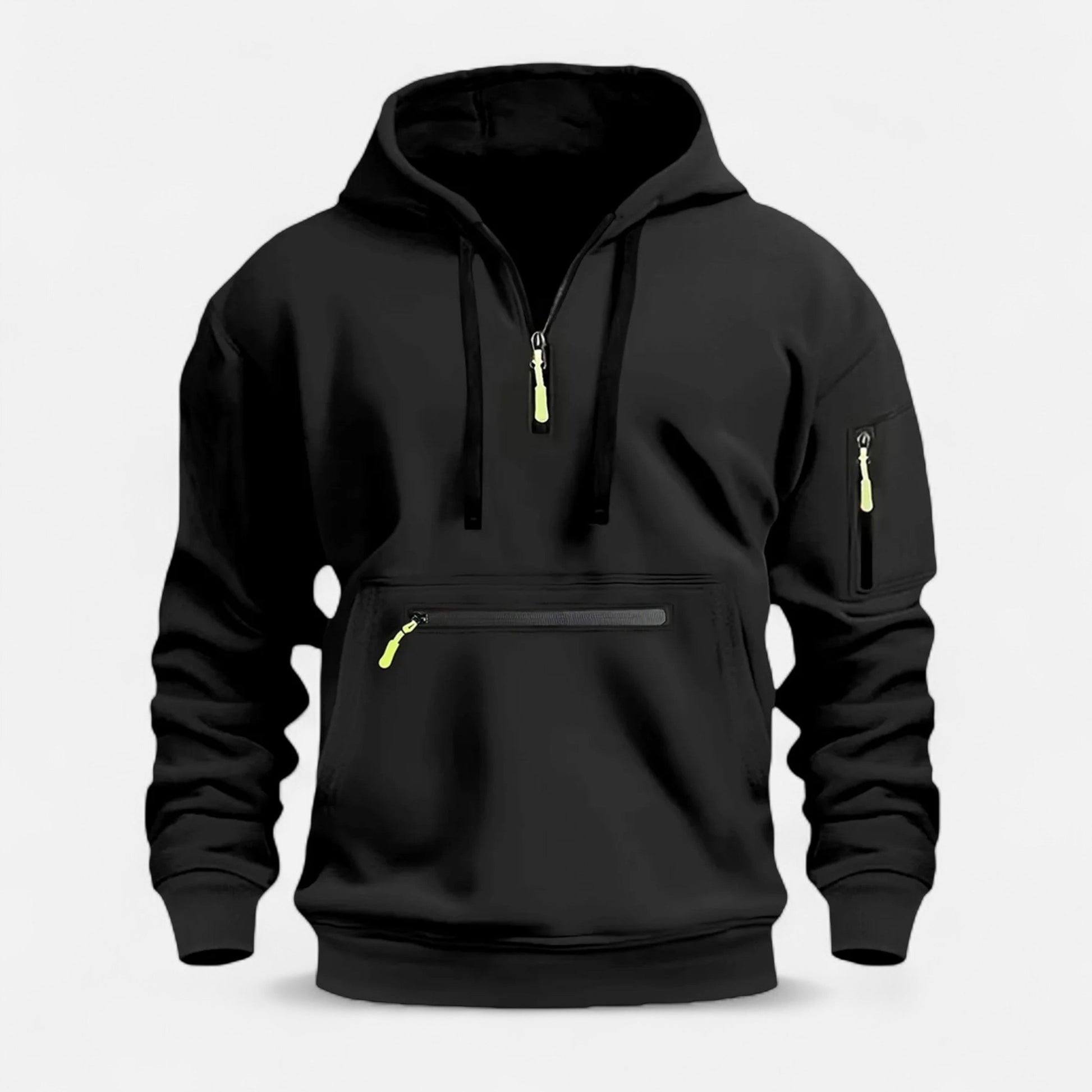Men’s Winter Half-Zip Insulated Athletic Hoodie