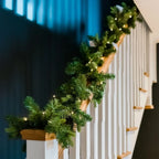Christmas Garland Battery Operated 50 Warm White LED Lights - Image 2