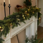 Christmas Garland Battery Operated 50 Warm White LED Lights - Image 5