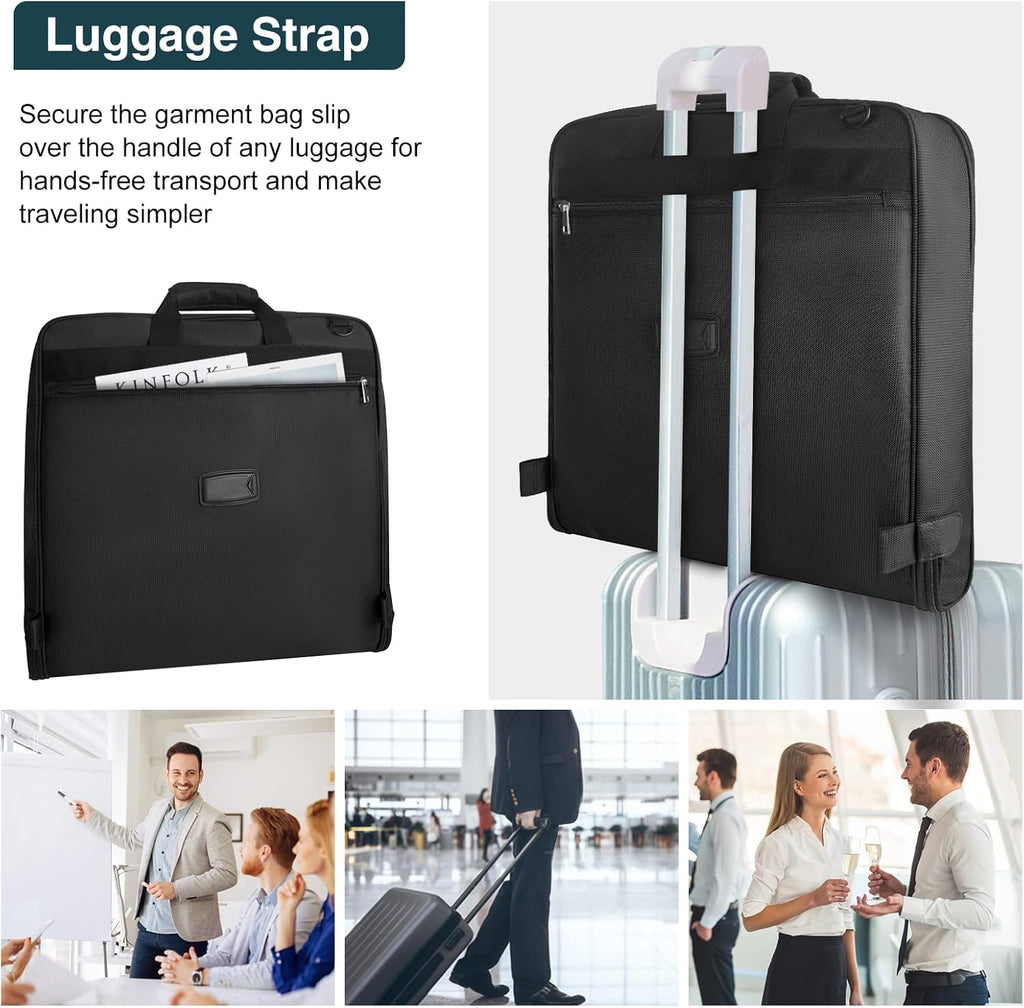 Carry-On Foldable Garment Bag Waterproof Suit Organizer for Travel - Image 3