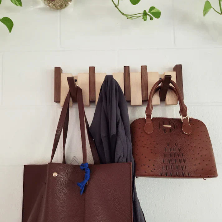Nubil Wooden Coat Rack – Wall-Mounted Piano Style Hanger - Image 3