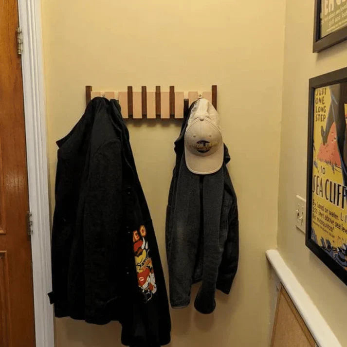 Nubil Wooden Coat Rack – Wall-Mounted Piano Style Hanger - Image 2