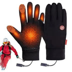 Rechargeable Heated Gloves Touchscreen Fingertips