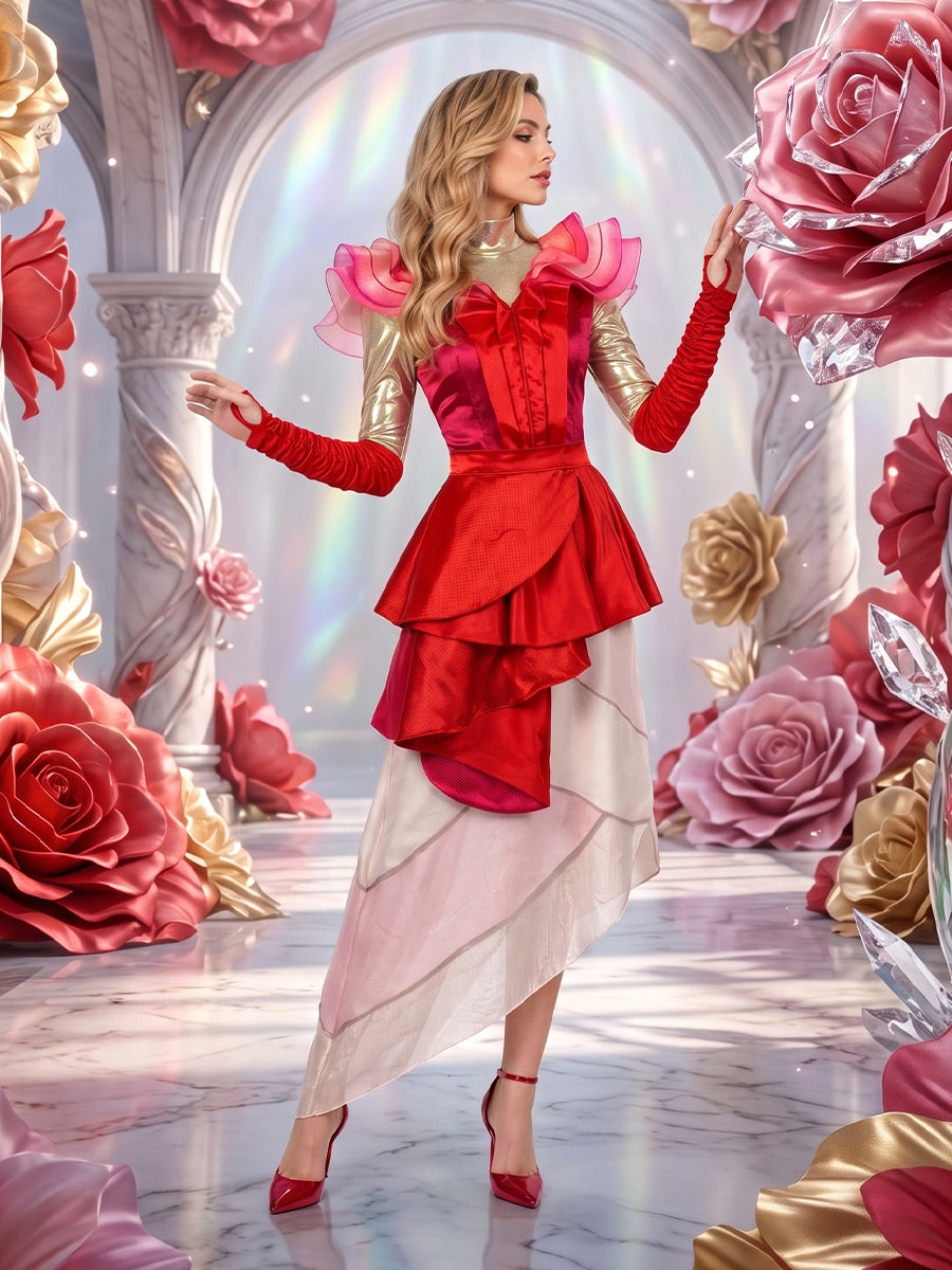 Women Girls Cosplay Costume Red Queen - Image 11