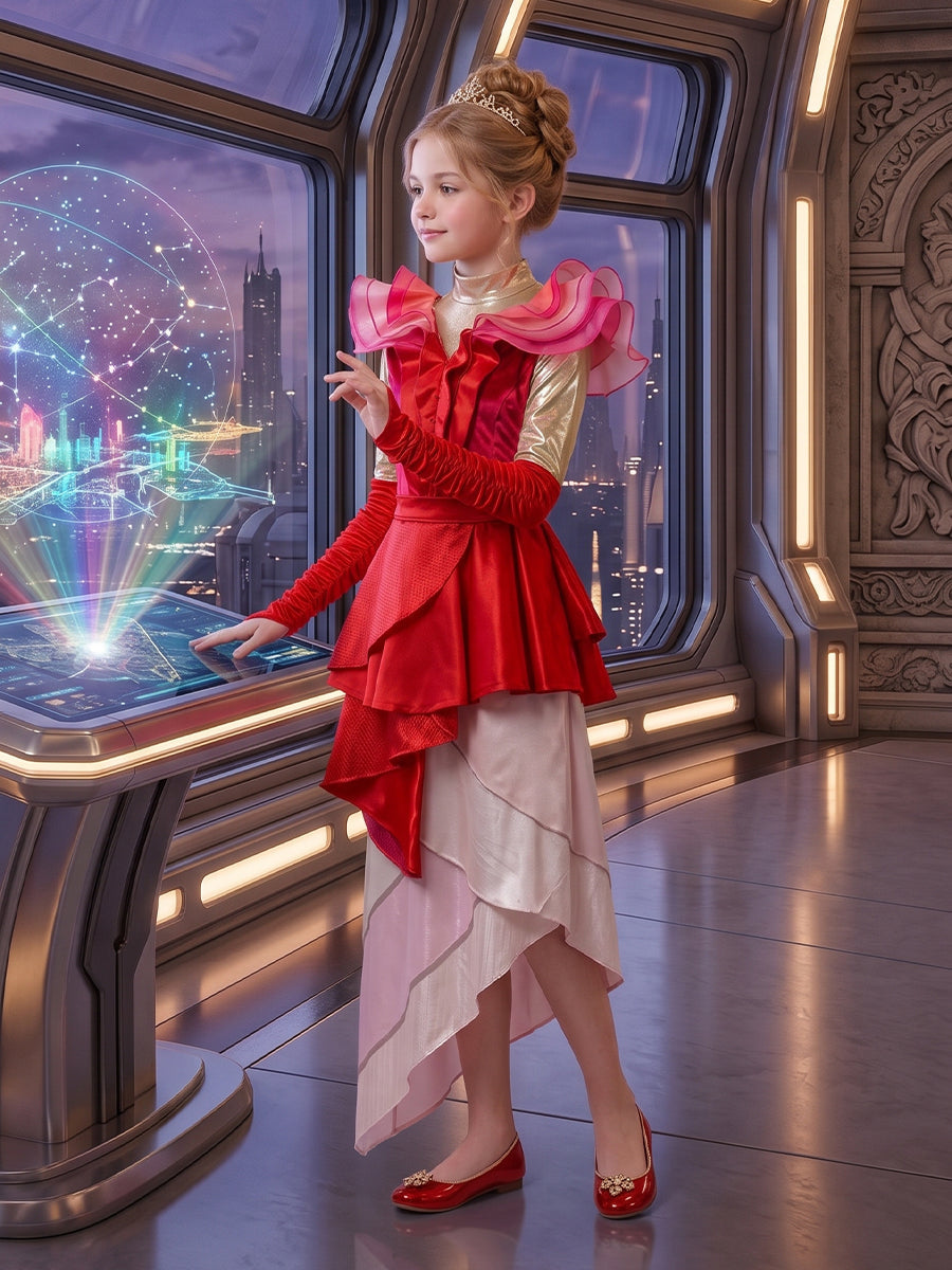 Women Girls Cosplay Costume Red Queen - Image 5